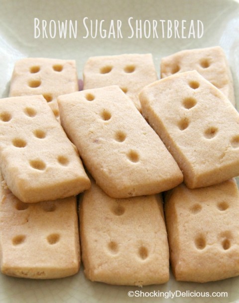 Brown Sugar Shortbread | ShockinglyDelicious.com
