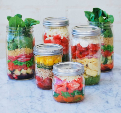 How to Assemble Mason Jar Salads | ShockinglyDelicious.com