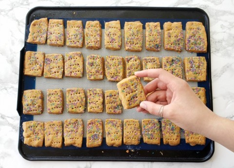 Bown Sugar Shortbread baked on ShockinglyDelicious.com