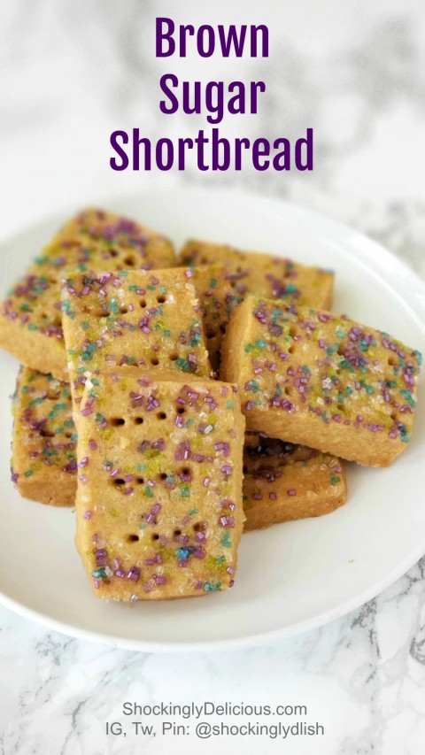 Brown Sugar Shortbread on ShockinglyDelicious.com