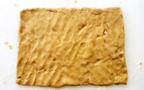 Brown Sugar Shortbread patted out on ShockinglyDelicious.com