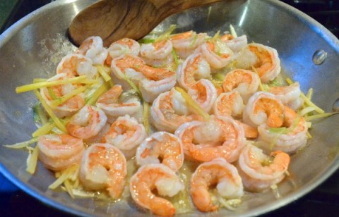 Sautéed Ginger-Scallion Shrimp | Delicious easy shrimp recipe | ShockinglyDelicious.com