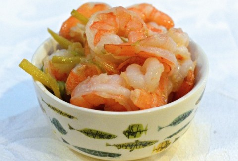 Sautéed Ginger-Scallion Shrimp: Tangy ginger combines with the gentle bite of scallions and subtle sweetness of sherry to balance the mild, nutty flavor of shrimp for harmonious taste and texture.