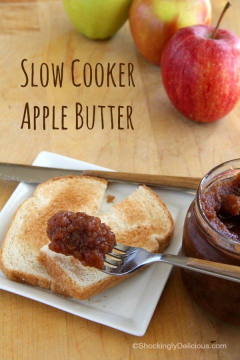 Slow Cooker Apple Butter | Spiced Crock-Pot Apple Butter Recipe | ShockinglyDelicious.com