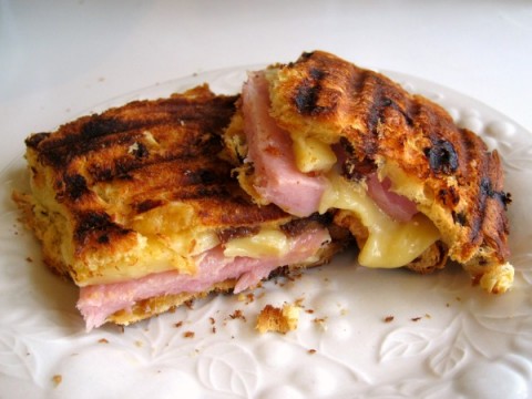 Panettone Panini | Grilled Ham and Cheese on Panettone Bread | ShockinglyDelicious.com