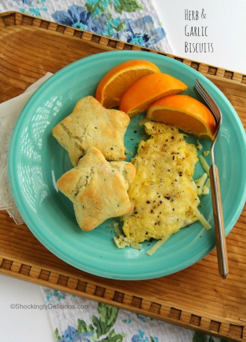 Herb and Garlic Biscuits | Savory Herb Biscuit Recipe | ShockinglyDelicious.com