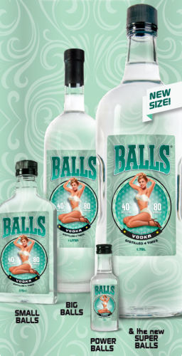 Balls Vodka funny marketing