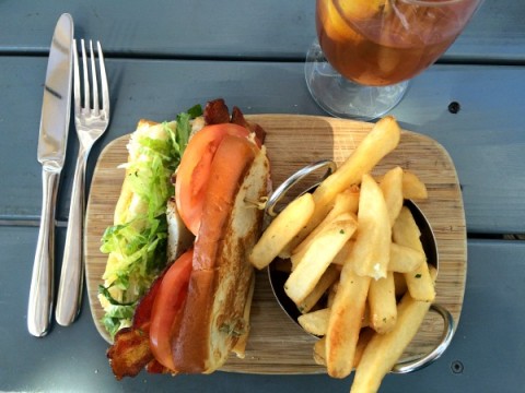 Pacific Moonfish BLT from Malibu Pier Restaurant on ShockinglyDelicious.com