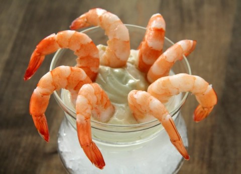 Wasabi Cream Dip with Shrimp | Wasabi Yogurt Dip Recipe | ShockinglyDelicious.com