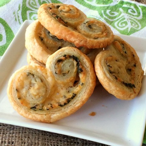 Irish Elephant Ears | Savory Irish Palmiers appetizer recipe | ShockinglyDelicious.com