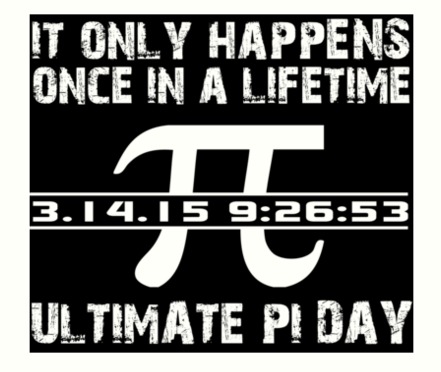 Pi Day 2015 once in a lifetime