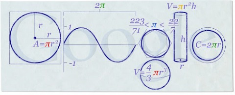 Pi Day Google Doodle 2010