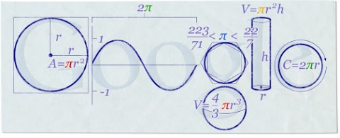 Pi Day Google Doodle 2010