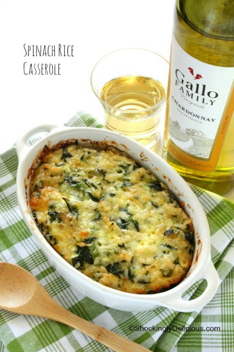 Spinach Rice Casserole | Heritage recipe for Spinach Rice Cheese vegetarian casserole | ShockinglyDelicious.com