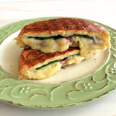 Dubliner Grilled Cheese with Chard on ShockinglyDelicious.com