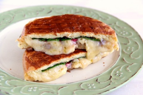 Dubliner Grilled Cheese with Chard | Great sandwich recipe for #grilledcheese month | Shockingly Delicious