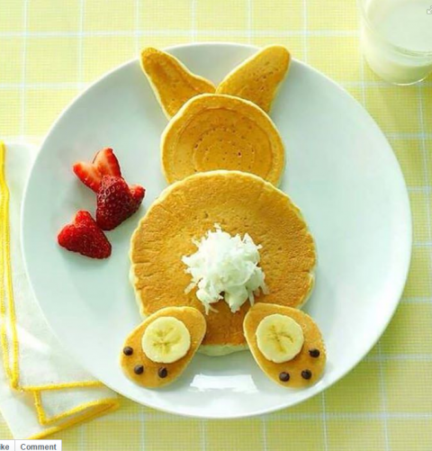 Bunny Butt pancake breakfast | Happy Easter 2015 | ShockinglyDelicious.com