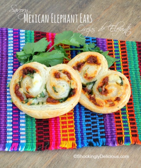 Savory Mexican Elephant Ears appetizer recipe on ShockinglyDelicious.com