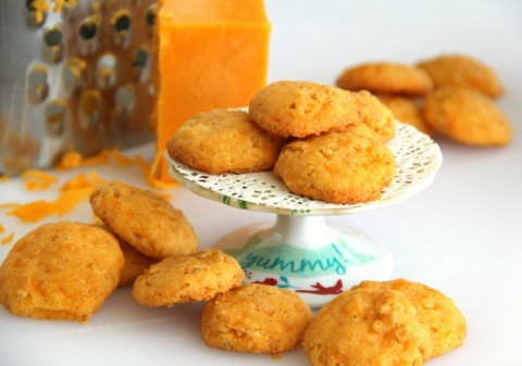 Cheese Crispies | Savory cheese cracker-cookie appetizer recipe | ShockinglyDelicious.com