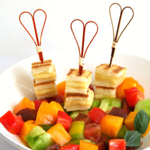 Tomato Salad with Grilled Cheese Croutons