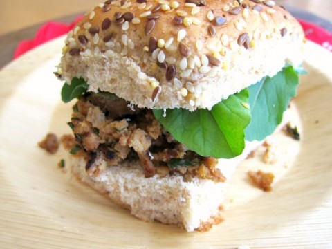 Turkey-Porky Loose Meat Sandwiches | Ground turkey and pulled pork combine in a loose meat sandwich recipe| ShockinglyDelicious.com