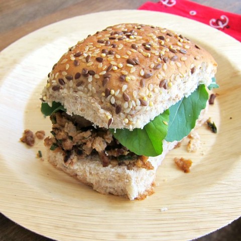 Turkey-Porky Loose Meat Sandwiches | Ground turkey and pulled pork combine in a loose meat sandwich recipe| ShockinglyDelicious.com