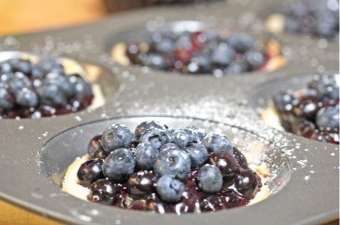 Fresh Mini Blueberry Pies on ShockinglyDelicious.com