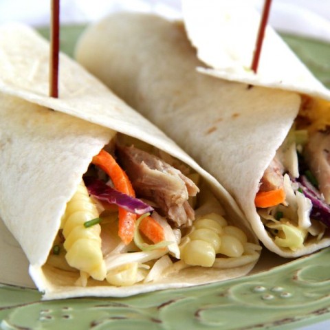 Chicken Cole Slaw Wrap on ShockinglyDelicious.com