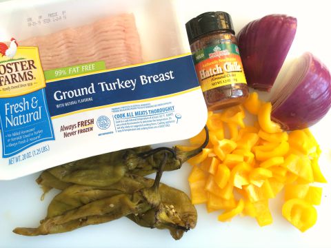 Ingredients for Triple Hatch Chile Turkey Bowl Dinner on ShockinglyDelicious.com