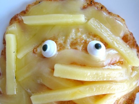 Cheesy Egg Mummy eyeballs on ShockinglyDelicious.com