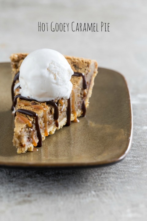 Hot Gooey Caramel Pie might be the best pie you ever made! Try it as a second pie for Thanksgiving | ShockinglyDelicious.com