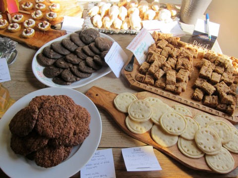 Trays of cookies at Food Bloggers L.A. Cookie Exchange Dec. 2015 on ShockinglyDelicious.com