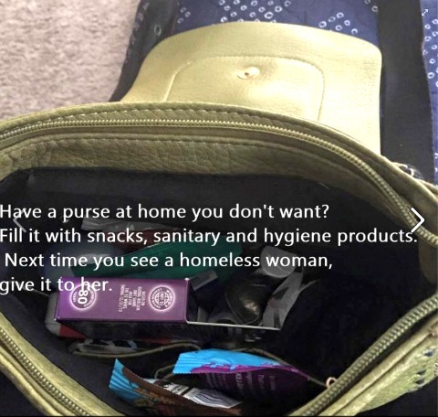 Homeless comfort package for a woman