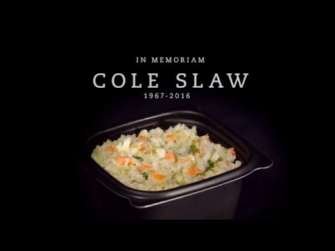 Chick-fil-A Cole Slaw in memoriam opening slide to a video posted on Youtube