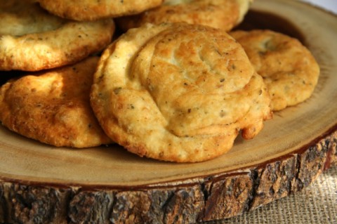 Italian Fry Bread in dappled sun on the blog ShockinglyDelicious.com