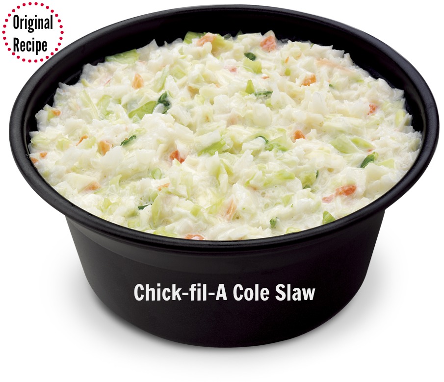 Original Chick-fil-A Cole-Slaw Recipe in a black bowl