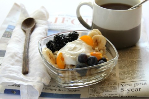 Move over oatmeal! Barley is the new breakfast grain, and this Barley Banana Berry Breakfast Bowl dresses it up nicely for a healthy start to the day. | ShockinglyDelicious.com\