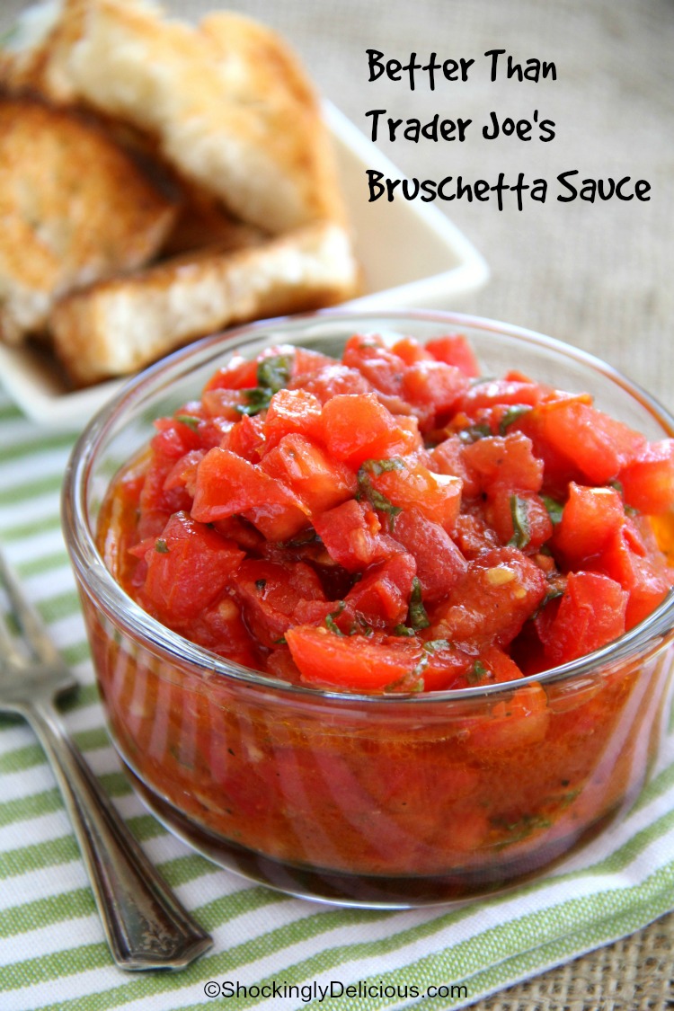 Better Than Trader Joe's Bruschetta Sauce on ShockinglyDelicious.com