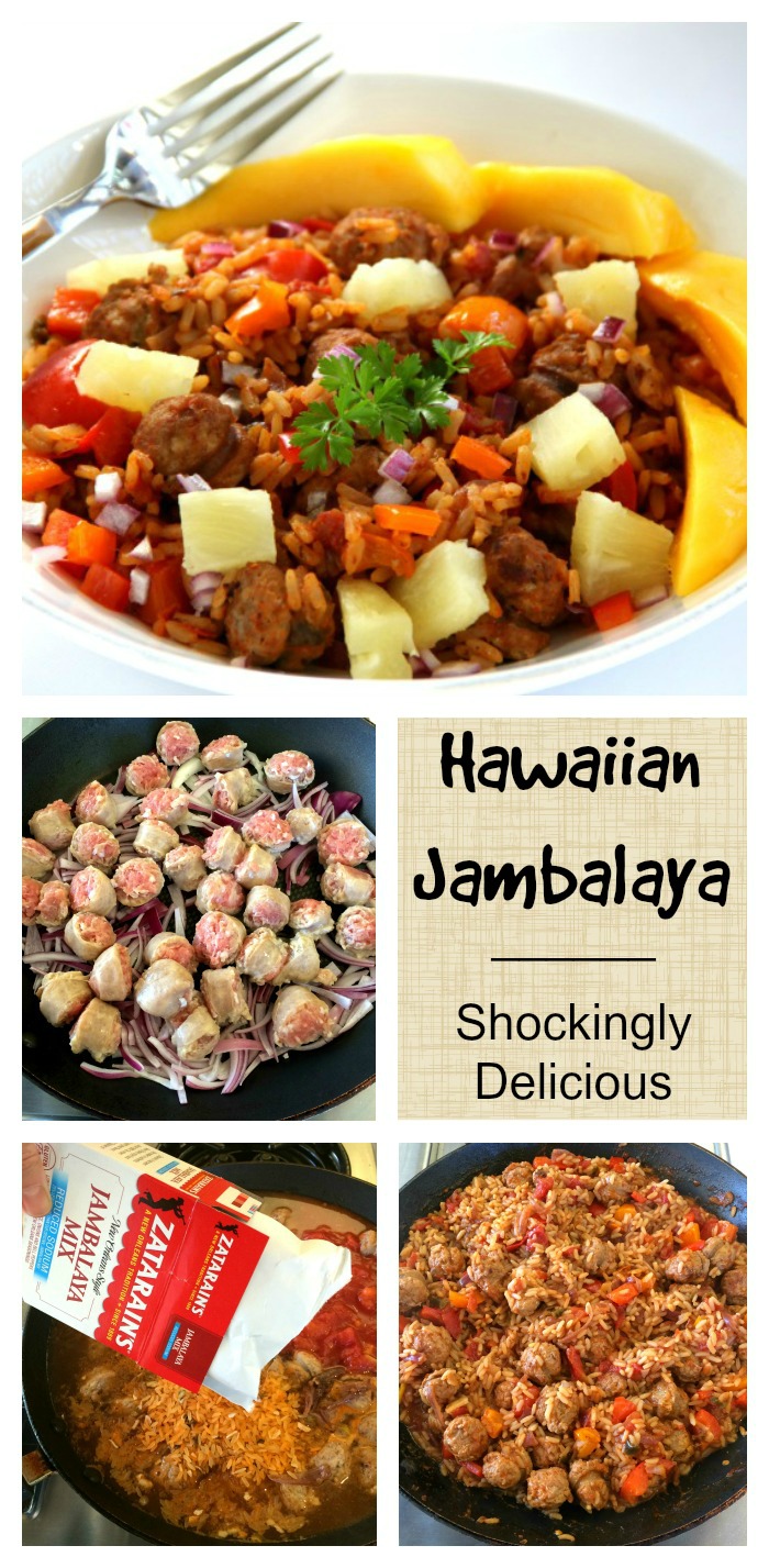 Hawaiian Jambalaya is a 1-skillet meal on ShockinglyDelicious.com