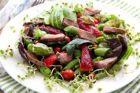 Fresh Spring Farmers Market Salad on ShockinglyDelicious.com