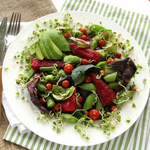 Spring Farmers Market Salad on ShockinglyDelicious.com