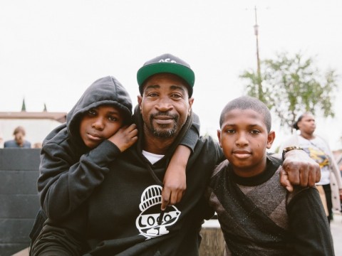 Ambassador DBow with his twin sons at LocoL ©Audrey Ma