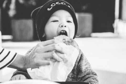 Child eating at LocoL @Audrey Ma