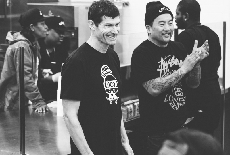 Chefs Daniel Patterson and Roy Choi during team meeting at Locol Restaurant ©Audrey Ma