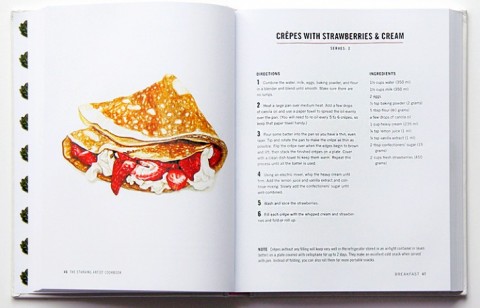 Crepes with Strawberries & Cream from The Starving Artist by Sara Zin