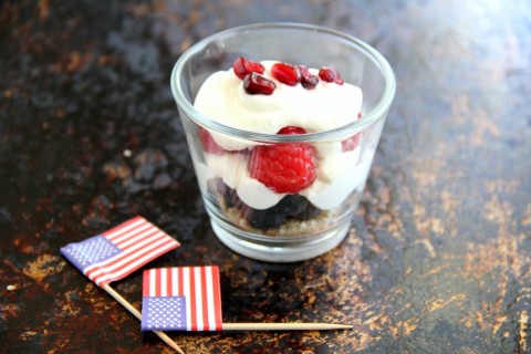 Red White and Blue Parfait on ShockinglyDelicious.com