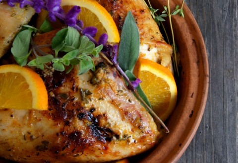 Herbs de Provence Orange Roasted Chicken from Cooking on the Weekends