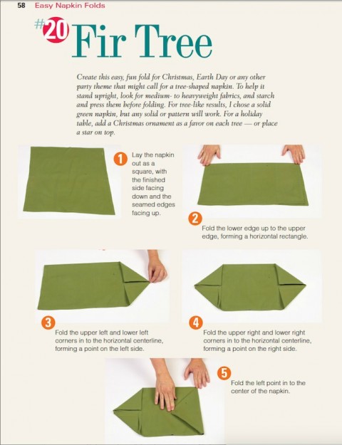 history of table napkin folding