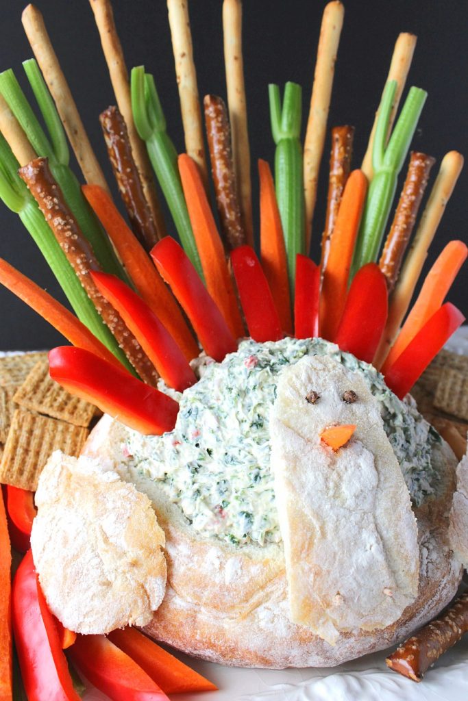 turkey-shape-bread-bowl-with-spinach-ranch-dip-by-kudos-kitchen-by-renee