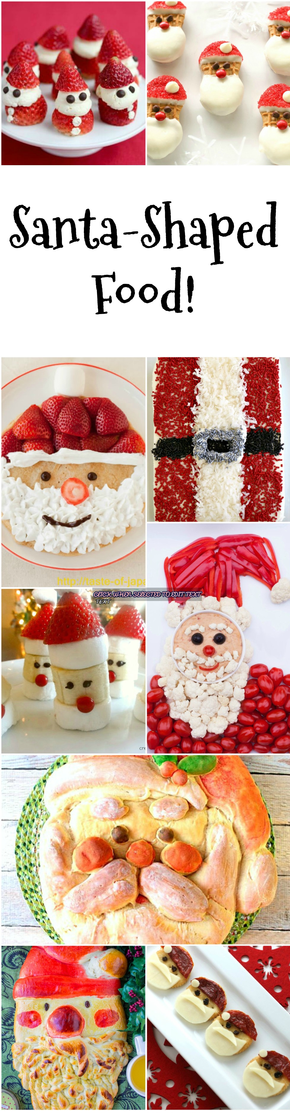 collage of santa-shaped-food-on-shockinglydelicious-com